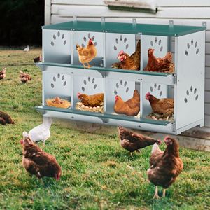 Pollaio a 8 Scomparti, Nidi Metallici per Galline a 8 Scomparti, Gabbia per Galline Usata/Nuova, Gabbie per Animali - Product Image 6