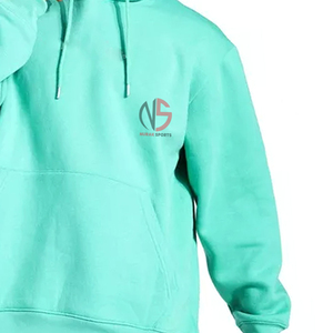 <b>Men's</b> Hooded Fleece Sweatshirt Regular Fit Casual <b>Pullover</b> Pocket Front Logo 100% Cotton Winter Wear OEM Quick Dry Hoodie Nurak - Product Image 5