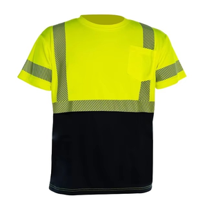 Quick Dry Anti-static Polyester Short Sleeve <b>Construction</b> Coal Work <b>Uniform</b> High Visibility Reflective Safety Hi Vis T Shirt - Product Image 2