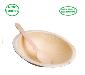 3 Inch Round Areca Palm Leaf Disposable <b>Bowl</b> Eco Friendly Biodegradable Small Serving <b>Bowl</b> for Sauces <b>Snacks</b> Party Catering - Product Image 2