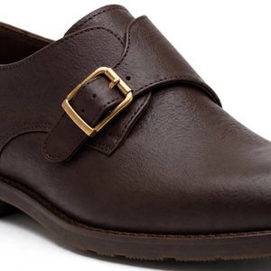 Chaussures en cuir véritable de qualité supérieure pour hommes, couleur unie, respirantes, dessus en cuir véritable, semelle en caoutchouc. - Product Image 3