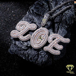Custom Arabic <b>Name</b> Pendant Moissanite Diamond Iced Out Necklace Hip Hop Bling <b>Chain</b> Personalized Jewelry - Product Image 4