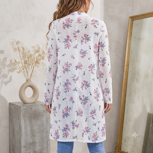Chemisier ample et respirant brodé à imprimé floral pour femme, style kimono, idéal pour le printemps, l'été et l'automne - Product Image 2