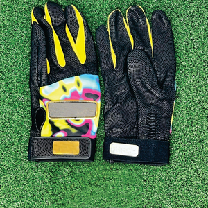 High Quality Bruce <b>Bolt</b> Style Baseball Batting Gloves 100% Premium Cabretta Leather <b>Hook</b> Loop Closure Right Hand Gloves - Product Image 5