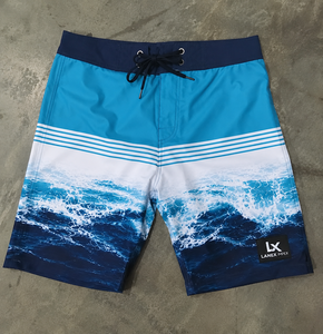 High Quality Men's Quick Dry Beach Board <b>Shorts</b> Ocean Wave Print Surf Swim Trunks Lightweight Summer Swimwear Casual Wear <b>Shorts</b> - Product Image 6