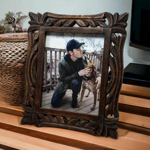 Cadre photo en bois massif fait main de qualité supérieure, élégant pour la table, idéal pour la maison, le bureau, le salon, style décoratif classique, moderne et rustique - Product Image 3