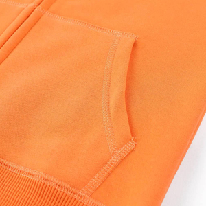 Sweat à capuche en molleton épais de haute qualité, double fermeture éclair, sans cordon de serrage, vente en gros, coupe oversize, hiver, brodé, 100% coton - Product Image 5
