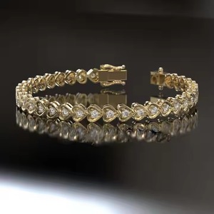 Yellow Gold Elegant Design Multi Shape Diamond <b>Bracelet</b> For Women Natural Lab Grown Diamond <b>Bracelet</b> At Reasonable Price - Product Image 1