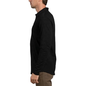 Camisa Polo de Manga Larga Formal de Negocios, Personalizada OEM, de Alta Calidad, Color Sólido, Algodón Piqué y Poliéster, para Hombre, Talla Real - Product Image 4