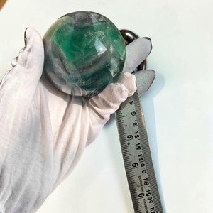Sphère de cristal de fluorite verte polie pour cadeau, méditation, vente en gros - Product Image 6