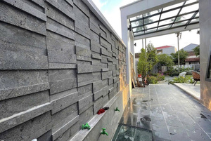 Premium Grey Laterite <b>Stone</b> Wall Cladding Tiles for Villa Apartment Kitchen - Product Image 3