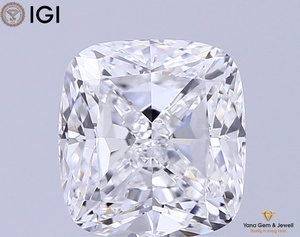 Diamant de laboratoire CVD de 2,00 carats, taille coussin, couleur D, clarté VVS1, certifié IGI, pour pendentif solitaire haut de gamme - Product Image 1