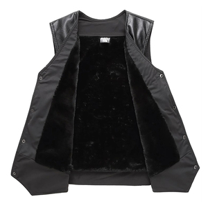 Chaleco de Cuero de Alta Calidad, 100% Cuero, Diseño Casual, Moderno, Transpirable, de Secado Rápido, para Invierno - Product Image 3