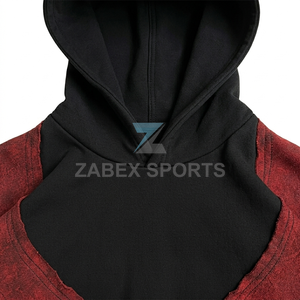 Sudadera con capucha bordada de estilo vintage, corte holgado, doble capucha, de algodón grueso, ropa exterior informal. - Product Image 3