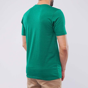เสื้อยืดคอกว้างแขนสั้นผู้ชายขายดีที่สุด ผ้าฝ้าย 100% น้ำหนักเบา เหมาะสำหรับออกกำลังกาย จัดส่งรวดเร็ว รับสั่งพิมพ์ลายตามแบบ บริการ OEM - Product Image 4