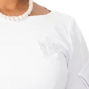 Vestido blanco con mangas acampanadas para mujer, vestido blanco elegante con mangas acampanadas, vestido de moda para mujer, ropa formal de noche, vestido de fiesta - Product Image 3