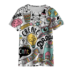 T-shirt à manches courtes pour homme Think Create Dream Chat, col rond, coupe classique, style décontracté, 100% polyester, anti-rides, séchage rapide - Product Image 1