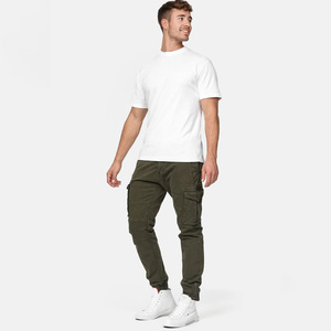 Pantalones Cargo Verde Oliva para Hombre, Material de Lona, Múltiples Bolsillos, Cintura Elástica, Estilo Casual, Ropa de Primavera - Product Image 6