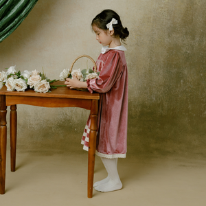 Alta calidad multicolor mangas largas Premium terciopelo baile deporte vestido sin mangas mano rebordear hasta la rodilla Color - Martha - Product Image 4