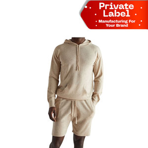 Wholesale Waffle Knit <b>Men</b> <b>Shorts</b> <b>Set</b> Casual Summer Two Piece Outfit Bulk Custom OEM <b>Men</b> Ribbed <b>Shorts</b> <b>Set</b> Minimalist Matching - Product Image 1