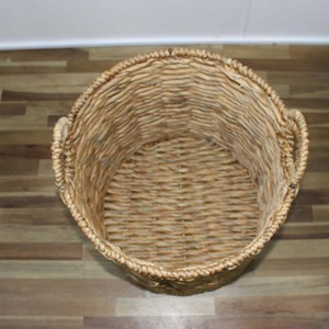 Eco Friendly Water Hyacinth Laundry <b>Basket</b> Storage Organizer Container with Handles - Product Image 3