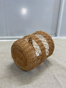 Eco-friendly Round Brown <b>Woven</b> <b>Basket</b> Multi-purpose for Planting Storage and Waste Bin - Product Image 4