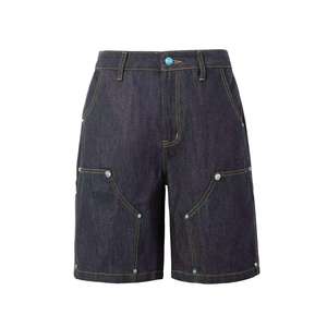 Pantalones Cortos de Mezclilla para Hombre, Estilo Carpintero, con Bolsillos Utilitarios, Corte Relajado, Ropa de Trabajo Informal, Estilo Urbano, para Verano - Product Image 1
