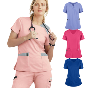 SAOMAI FMF personnalisable femmes gommages médicaux haut chemise ODM/OEM uniformes hospitaliers offre spéciale pour les infirmières - Product Image 3