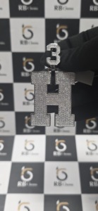 Pendentif Lettre H Hiphop RB Gems en Argent 925 Plaqué Rhodium avec Moissanite Micro-Pavé, Charme Unisexe pour Usage Quotidien, Certifié EGL - Product Image 6