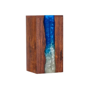 Rosewood Cremation Urn with Resin Wave Design - <b>Memorial</b> <b>Keepsake</b> - Product Image 2