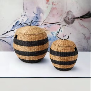 Cesta de Almacenamiento de Mimbre Decorativa de Primera Calidad con Forma de Cara de Animal, Hecha de Jacinto de Agua y Seagrass, Personalizable, para Sala de Estar o Juguetes Infantiles - Product Image 5