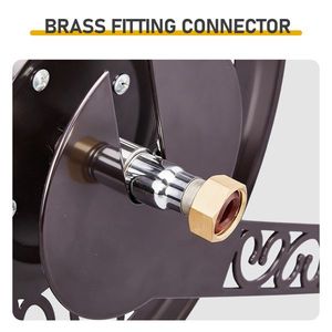 Avvolgitubo da Giardino in Ferro da 3/4 Pollici per Montaggio a Parete, Capacità 173 Piedi - Product Image 6