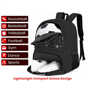 Strong Fabric Lightweight Design Football <b>Backpack</b> Multi Pocket <b>Large</b> Storage Water Resistant Training Practice - Product Image 3