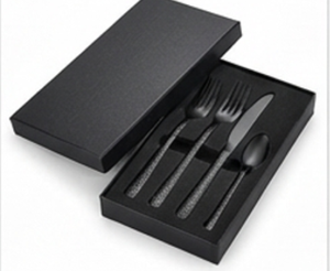 Ensemble de couverts noir mat de qualité supérieure, design minimaliste, compatible lave-vaisselle, en métal, pour mariage et table à manger. - Product Image 6
