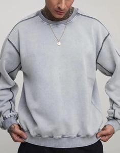 Sweat-shirt décontracté de haute qualité, style hip-hop, col rond, en molleton, pour homme, taille oversize - Product Image 4