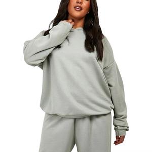 Vente en gros de sweats à capuche oversize pour femmes, grandes tailles, épais et chauds pour l'hiver - Product Image 4
