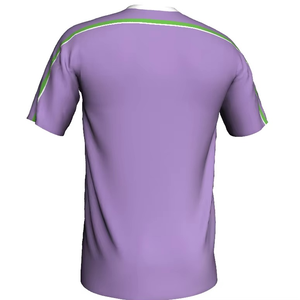 เสื้อฟุตบอลแขนสั้นคอวีผู้ชาย สีชมพูม่วง ผ้าโพลีเอสเตอร์ ระบายอากาศได้ดี เหมาะกับทุกฤดูกาล - Product Image 4