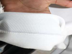 Sweat-shirt à col montant HOWARD WHITE 100% coton, broderie appliquée noire, col large, CLUSH SPORTS - Product Image 6