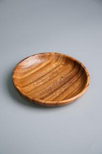Premium Acacia Wood Round Dinner <b>Plate</b> Handmade Eco Friendly Wooden Serving <b>Plate</b> Restaurant Tableware Kitchen Dining <b>Plate</b> - Product Image 3