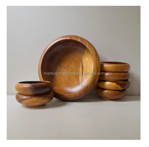 Bol de service artisanal en bois naturel et résine, haute qualité, sculpture unique, design moderne et écologique, décoration intérieure, pour mariages et fêtes - Product Image 3
