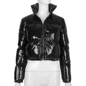 Blouson d'hiver matelassé à col montant en toile enduite, personnalisable avec logo et taille, couleur unie, haute qualité, vente en gros - Product Image 2