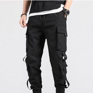 Pantalons pour hommes de qualité supérieure, couleur noire, multi-poches, respirants, cargo, joggers, 100% coton, pantalons décontractés pour hommes, vente en gros - Product Image 1