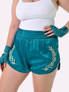 Wholesale Plus Size Muay Thai <b>Boxing</b> <b>Shorts</b> Custom Breathable Front Logo 100% Polyester Lightweight Trunks for Man & <b>Woman</b> - Product Image 4