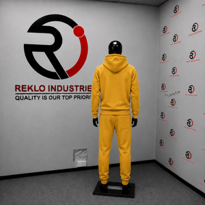 Conjunto Deportivo Dorado para Hombre, Sudadera con Capucha y Pantalones Jogger, Ropa Deportiva Casual al por Mayor, Ropa de Calle, Proveedor de Conjuntos Deportivos de Dos Piezas, Ropa de Moda - Product Image 4