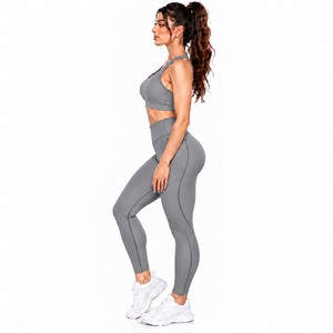 Conjunto Deportivo Sin Costuras para Mujer – Leggings de Cintura Alta y Sujetador Deportivo |   Conjunto de Ropa Deportiva y Fitness Personalizada - Product Image 4
