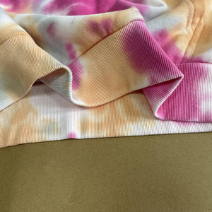Sweat-shirt à capuche pour femme Tie Dye, manches longues, tricoté en coton et fibre de bambou, vêtement décontracté d'automne - Product Image 4