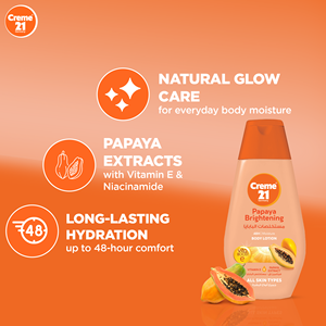 Crème 21 Papaya Body Lotion 400ml Hydratant Éclat de Peau pour Peaux Sèches et Ternes Acheter Directement du Fabricant - Product Image 3