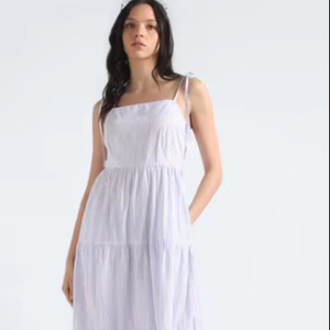 High Quality Summer Women's Striped Slim Sleeveless Backless Sexy <b>Slip</b> Dress Women's Sleeveless Maxi Dress with Elegant Fit - Product Image 1