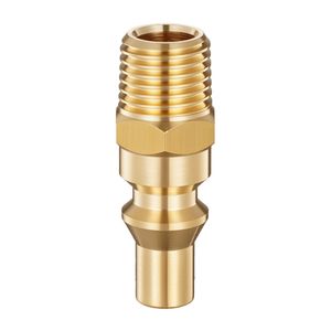 Kit di 7 Pezzi per Connessione Rapida Propano RV, Adattatore Valvola 1/4 Pollici Maschio NPT 3/8 Pollici Maschio Flare, Kit Rapido a Flusso Completo - Product Image 5