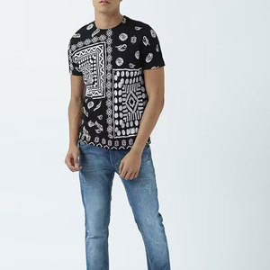 T-shirts pour adultes à col rond avec logo personnalisé, service OEM, t-shirts graphiques d'été pour hommes - Product Image 3